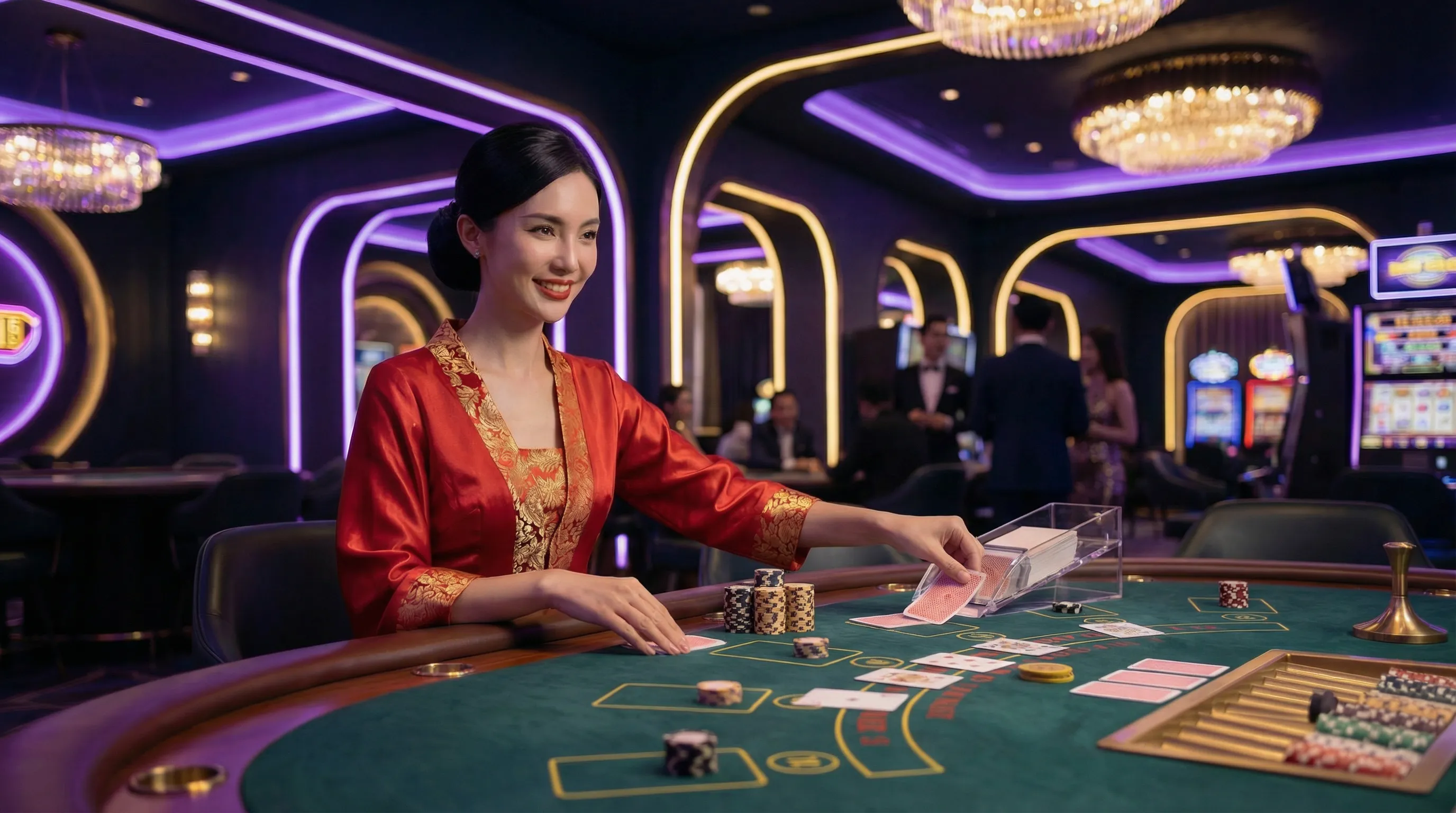 Mesa de bacará segurobet com dealer profissional